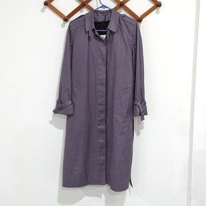 London Fog Purple Removable Liner Trench Coat 10P